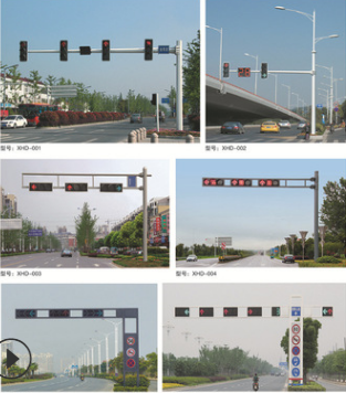牡丹江交通标志牌信号灯杆电警监控L杆框架诱导屏红绿灯龙门架合杆共杆